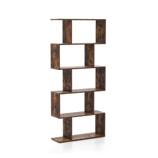 Costway Ξύλινη Βιβλιοθήκη με 5 Ράφια & Προστασία Ανατροπής Ελεύθερη... Costway Ξύλινη Βιβλιοθήκη με 5 Ράφια & Προστασία Ανατροπής Ελεύθερη...