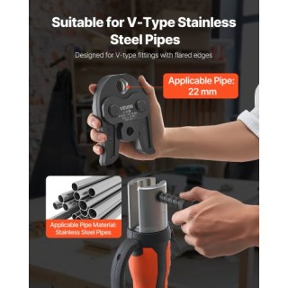VEVOR Πιεστική Σιαγόνα V22 22mm για Αγωγούς Ανοξείδωτου Χάλυβα V-Tύ... VEVOR Πιεστική Σιαγόνα V22 22mm για Αγωγούς Ανοξείδωτου Χάλυβα V-Tύ...