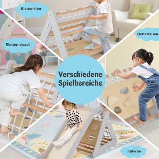 Costway Τριγωνικό Αναρριχητικό Παιχνίδι με Ράμπα για Παιδιά TS10164GR Costway Τριγωνικό Αναρριχητικό Παιχνίδι με Ράμπα για Παιδιά TS10164GR