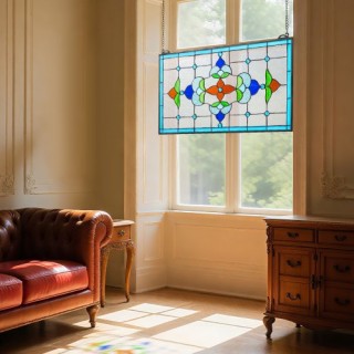 VEVOR Βιτρό Κρεμαστό Τζάμι Tiffany με Αλυσίδα 26 x 16 Ίντσες HXFXCS... VEVOR Βιτρό Κρεμαστό Τζάμι Tiffany με Αλυσίδα 26 x 16 Ίντσες HXFXCS...