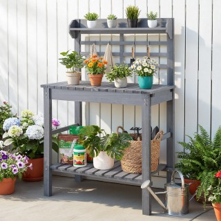 VEVOR Ρυθμιζόμενος Ξύλινος Πάγκος Φύτευσης με Νιπτήρα και Αποθηκευτ... VEVOR Ρυθμιζόμενος Ξύλινος Πάγκος Φύτευσης με Νιπτήρα και Αποθηκευτ...