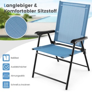 Costway Πτυσσόμενες Καρέκλες Βεράντας με Ανθεκτικό Μεταλλικό Σκελετ... Costway Πτυσσόμενες Καρέκλες Βεράντας με Ανθεκτικό Μεταλλικό Σκελετ...