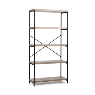 Costway  Βιβλιοθήκη 5 Επιπέδων Βιομηχανικού Στυλ με Μεταλλικό Πλαίσ...