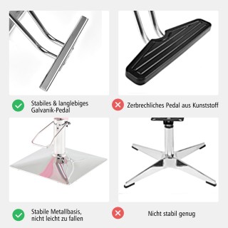 Costway Ροζ Κομμωτηριακή Καρέκλα με Βαρέως Τύπου Υδραυλική Αντλία, ...