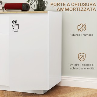 HOMCOM  Μοντέρνος Κουζινικός Μπουφές με Συρτάρι και 3 Ντουλάπια με ...