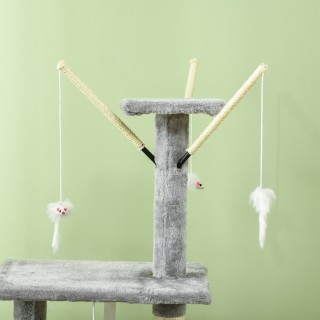 PawHut Πύργος για Γάτες με Σπιτάκι, Βάση, Πλατφόρμες και 4 Ποντικάκ... PawHut Πύργος για Γάτες με Σπιτάκι, Βάση, Πλατφόρμες και 4 Ποντικάκ...