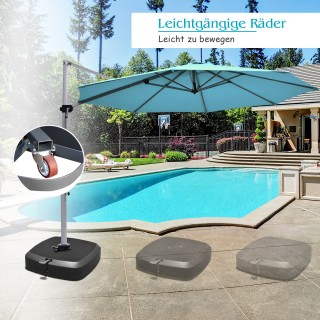 Costway Βάση Ομπρέλας με Ρόδες 150kg για Μεγάλες Ομπρέλες Κήπου Τερ...
