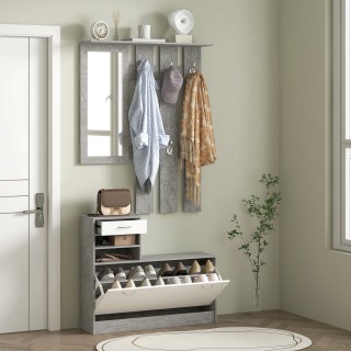 HOMCOM Σετ Επίπλων Εισόδου με Κρεμάστρα με 6 Γάντζους, Έπιπλο Παπο... HOMCOM Σετ Επίπλων Εισόδου με Κρεμάστρα με 6 Γάντζους, Έπιπλο Παπο...