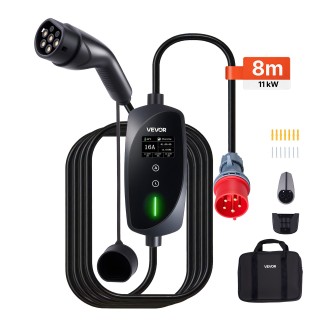 VEVOR Φορητός Φορτιστής Αυτοκινήτου Τύπου 2, 11 kW 16A, 3 Φάσεων με...