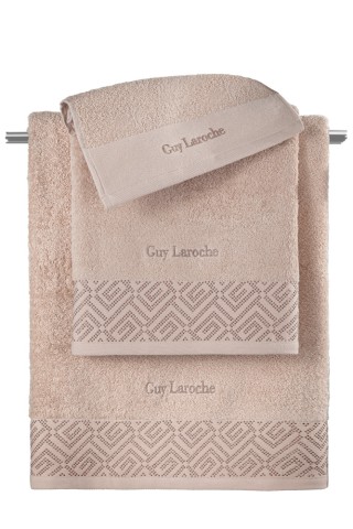 Guy Laroche Σετ 3τμχ Πετσέτες Emblem Old Pink, 1122090224001