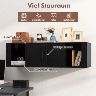 Costway Δίφυλλη Επιτοίχια Ντουλάπα & Κρεμαστό Γραφείο με 2 Θήκες σε... Costway Δίφυλλη Επιτοίχια Ντουλάπα & Κρεμαστό Γραφείο με 2 Θήκες σε...