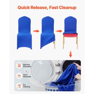 VEVOR Καλύμματα Καρεκλών 50 Τεμ. Βασιλικό Μπλε, Πολυεστέρας & Σπάντ...
