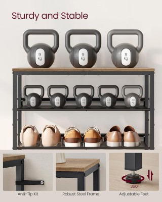 Ραφιέρα Παπουτσιών VASAGLE, 5 Επίπεδα, Ρυθμιζόμενα Ράφια, Καφέ/Μαύρ... Ραφιέρα Παπουτσιών VASAGLE, 5 Επίπεδα, Ρυθμιζόμενα Ράφια, Καφέ/Μαύρ...