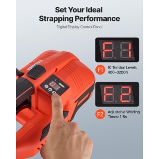 VEVOR Ηλεκτρικό Μηχάνημα Δεματοποίησης με Ψηφιακή Οθόνη 14.2 x 4.7 ...