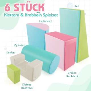 Costway 6 Τεμάχια Αφρώδη Μπλοκ Γίγαντες για Παιχνίδι και Σκαρφάλωμα... Costway 6 Τεμάχια Αφρώδη Μπλοκ Γίγαντες για Παιχνίδι και Σκαρφάλωμα...