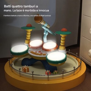 BAKAJI Φωτιζόμενο Παιδικό Τύμπανο & Μικρόφωνο Παιχνίδι Μουσικό Δώρο... BAKAJI Φωτιζόμενο Παιδικό Τύμπανο & Μικρόφωνο Παιχνίδι Μουσικό Δώρο...