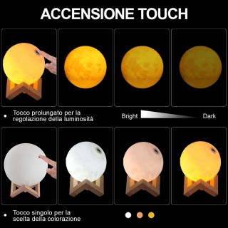BAKAJI Λαμπάδα Τραπέζι Σελήνη 15cm Φως LED 3 Χρώματα Moon Lamp Μπατ... BAKAJI Λαμπάδα Τραπέζι Σελήνη 15cm Φως LED 3 Χρώματα Moon Lamp Μπατ...