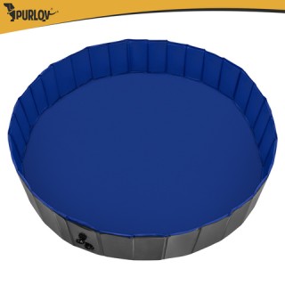 Purlov Πισίνα σκύλου αναδιπλούμενη PURLOV 160x30 εκ. 600 L μπλε/γκρ... Purlov Πισίνα σκύλου αναδιπλούμενη PURLOV 160x30 εκ. 600 L μπλε/γκρ...