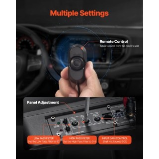 VEVOR 10 300W Υποκάθισμα Αυτοκινήτου Υπογούφερ Λεπτό Ενισχυμένο Σύσ...