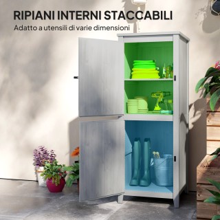 Outsunny Κήπος Αποθήκη Εργαλείων με 2 Ντουλάπια, Πόρτες με Κλείδωμα...