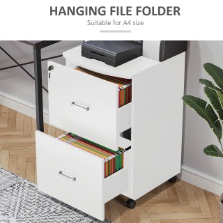 Ντουλάπι γραφείου Vinsetto με 2 συρτάρια και 5 ρόδες, αρχειοθήκη απ... Ντουλάπι γραφείου Vinsetto με 2 συρτάρια και 5 ρόδες, αρχειοθήκη απ...