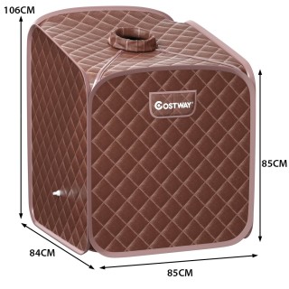 Costway Φορητή Σάουνα Ατμού με Ρυθμιζόμενη Θερμοκρασία και Αξεσουά... Costway Φορητή Σάουνα Ατμού με Ρυθμιζόμενη Θερμοκρασία και Αξεσουά...