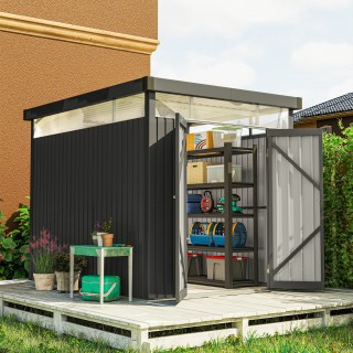 Outsunny Κήπος Αποθήκη με Ακρυλικό Φεγγίτη και Οπές Αποστράγγισης, ...