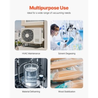 VEVOR Αντλία Κενού 9 CFM HVAC Διπλού Σταδίου Περιστροφικού Πτερυγίο...