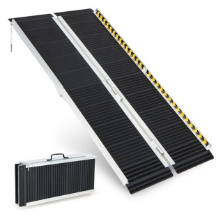 Costway Φορητή Ράμπα Αμαξιδίου με Αντιολισθητική Επιφάνεια και Αναδ...