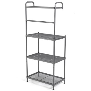 Costway Πολυλειτουργική Ραφιέρα 4 Επιπέδων με Μεταλλικό Σκελετό κα... Costway Πολυλειτουργική Ραφιέρα 4 Επιπέδων με Μεταλλικό Σκελετό κα...