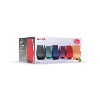 Galileo Σετ 6 ποτήρια νερού 600 ml από γυαλί Luce Color Sibilla 591...