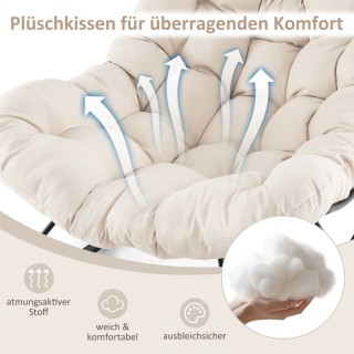 Costway  Κουνιστή Καρέκλα με Άνετο Μαξιλάρι & Αντοχή έως 205kg - Ιδ...