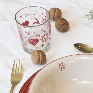 Galileo Σετ 6 ποτήρια νερού χριστουγεννιάτικα από γυαλί 265 ml Caro...