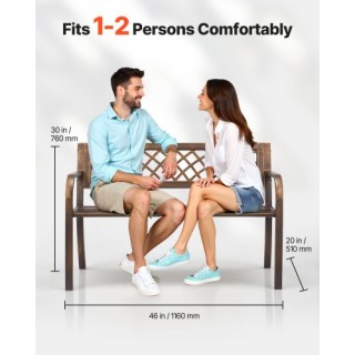 VEVOR Παγκάκι Εξωτερικού Χώρου 116 εκ. με Μεταλλικό Σκελετό και Πλά... VEVOR Παγκάκι Εξωτερικού Χώρου 116 εκ. με Μεταλλικό Σκελετό και Πλά...