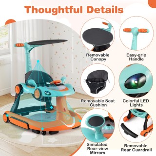 Costway Περπατούρα 7 σε 1 με σκίαστρο, ρυθμιζόμενο ύψος και ταχύτητ... Costway Περπατούρα 7 σε 1 με σκίαστρο, ρυθμιζόμενο ύψος και ταχύτητ...