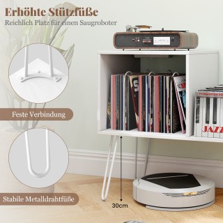 Costway Λευκό Τραπεζάκι με Σταθμό Φόρτισης και Χώρο για Πικάπ με Δι... Costway Λευκό Τραπεζάκι με Σταθμό Φόρτισης και Χώρο για Πικάπ με Δι...