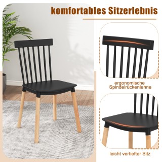 Costway Σετ 4 Καρέκλες Τραπεζαρίας με Ατρακτοειδή Πλάτη & Καμπυλωτ... Costway Σετ 4 Καρέκλες Τραπεζαρίας με Ατρακτοειδή Πλάτη & Καμπυλωτ...