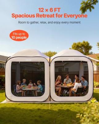 VEVOR Πτυσσόμενη Σκηνή με Κουνουπιέρα για Κήπο και Εξωτερικές Δραστ... VEVOR Πτυσσόμενη Σκηνή με Κουνουπιέρα για Κήπο και Εξωτερικές Δραστ...