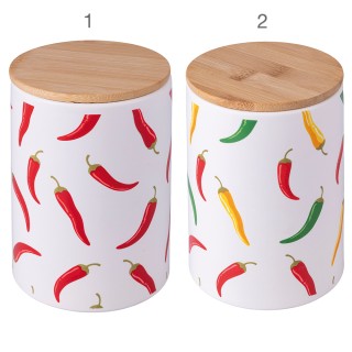 Galileo Βάζο 750 ml από κεραμικό με καπάκι από μπαμπούChili 5909513...