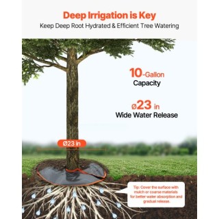 VEVOR Τσάντες Ποτίσματος Δέντρων 10 Γαλονιών (4 Τεμάχια) HSJSD10GAL...