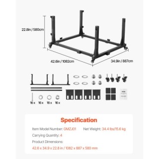 VEVOR Καρότσι για Jeep Wrangler & Gladiator 2007-2023 CMTCFXCZ4PCS2...