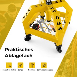 Costway Άνετο και Ρυθμιζόμενο Σκαμπό Μηχανικού με Αποθηκευτικό Χώρο...