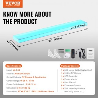 Ράφι Μπουκαλιών με LED Φωτισμό VEVOR 30 για Μπαρ Σπιτιού ZTXLEDJPZ... Ράφι Μπουκαλιών με LED Φωτισμό VEVOR 30 για Μπαρ Σπιτιού ZTXLEDJPZ...