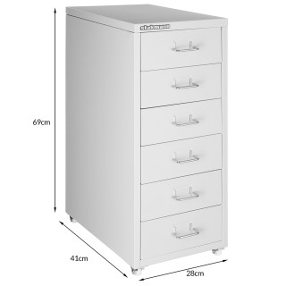 STAKMANN  Συρταριέρα από Γκρι Ατσάλι για Γραφείο και Σπίτι Εξοικονό...