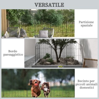 Outsunny Εξωτερική Περίφραξη με 4 Πάνελ από Μαύρο Ατσάλι με 8 Πασσά... Outsunny Εξωτερική Περίφραξη με 4 Πάνελ από Μαύρο Ατσάλι με 8 Πασσά...