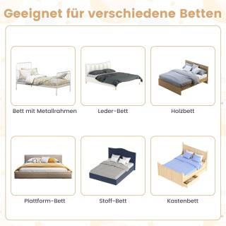 Costway Πτυσσόμενο Κάγκελο Κρεβατιού 152 εκ. για Παιδιά με Ασφαλή Σ... Costway Πτυσσόμενο Κάγκελο Κρεβατιού 152 εκ. για Παιδιά με Ασφαλή Σ...