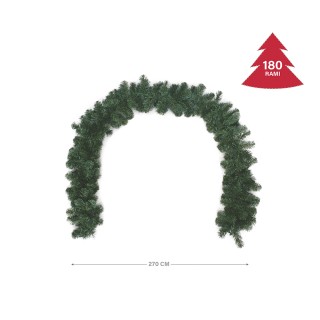 Galileo Χριστουγεννιάτικο στεφάνι 180 κλαδιά μήκους 270 εκ Santas H...
