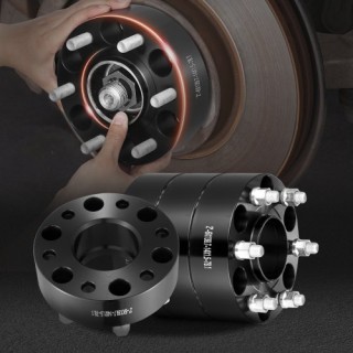 VEVOR Αποστάτες Τροχών 2 6x5.5 6 Λαμών, Σετ 4, Μαύρο  LSSFLP2YC6X57...