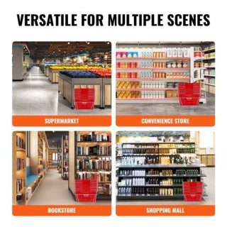 Σετ Καλαθιών Αγορών VEVOR 12τμχ 21L με Σιδερένια Λαβή & Βάση Κόκκιν... Σετ Καλαθιών Αγορών VEVOR 12τμχ 21L με Σιδερένια Λαβή & Βάση Κόκκιν...