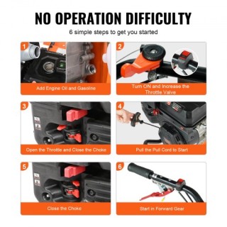 Βενζινοκίνητο Σκαπτικό VEVOR 212CC 4-Χρονών με Ρυθμιζόμενες Λεπίδες... Βενζινοκίνητο Σκαπτικό VEVOR 212CC 4-Χρονών με Ρυθμιζόμενες Λεπίδες...